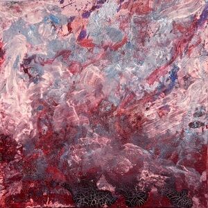 Original painting 8”x8”x1”multi media